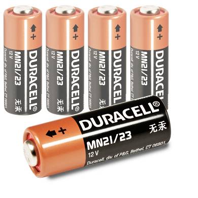 5x Duracell MN21 Batterie - 12V 33mAh - 23GA LRV08 23A V23GA LR23A A23 - 5er Set
