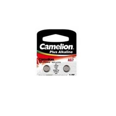 2x Batterie Knopfzelle AG7 Camelion Plus Alkaline 1,5V - LR926, G7, LR57, 195