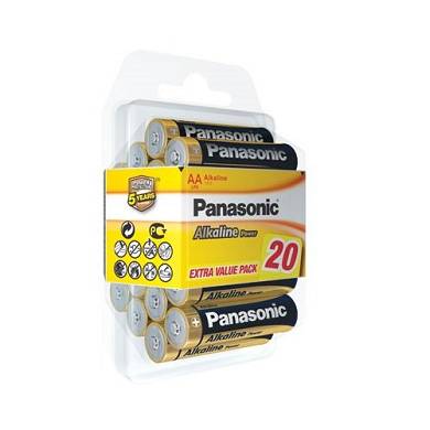 Panasonic 20PLR06 Alkaline Power AA/Mignon/LR6 Akku (20-er Aufbewahrungsbox)