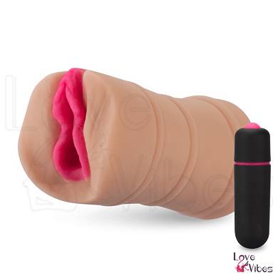 Geriffelte Lustmuschi mit Vibrationsfunktion