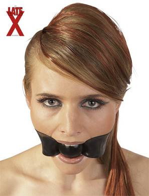 Latex-Mundknebel mit Ruck-Zuck-Klettverschluss