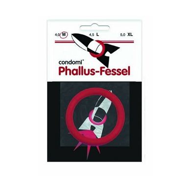 Condomi Phallus Fessel Penisring 4.0 cm rot