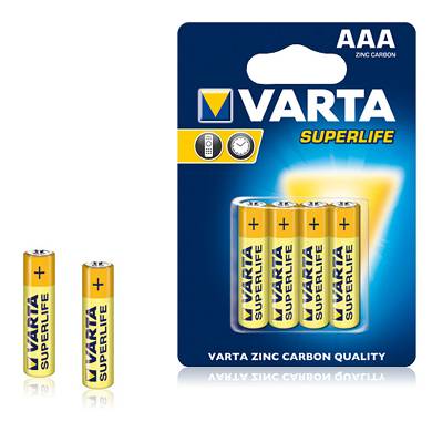 100x Varta SuperLife Micro AAA MN2400 R03 LR3 1,5V ZinkKohle Batterie Typ 2003