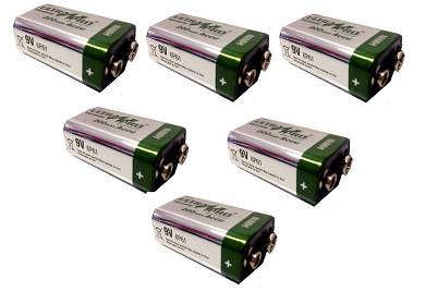 6x 9V Volt Block Wiederaufladbar Akku Batterie 200mAh Ideal für Rauchmelder