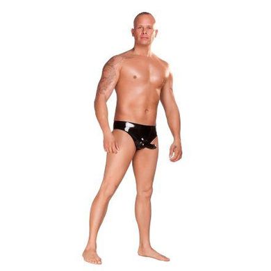 Latex Slip mit Plug und integriertem Kondom