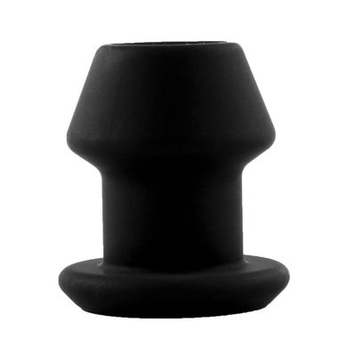 7,6 x 4 - 6 cm HoleMax - Gobbler - Silicone Tunnel Plug small black