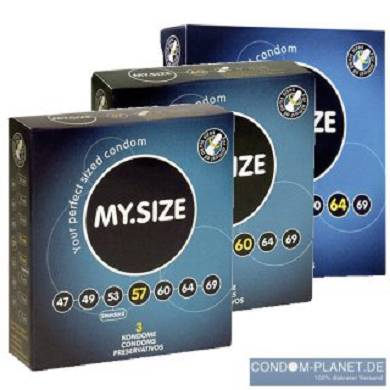 MY.SIZE Kondome 9er Probierpaket (je 3 x 57,60,64 mm)