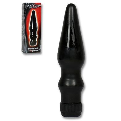 19 x 4,7 cm Latex Analvibrator Wonder Butt Pleaser schwarz