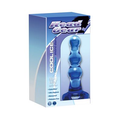 Cool Ice Blue Glasdildo, 10,5 x 2,5 cm