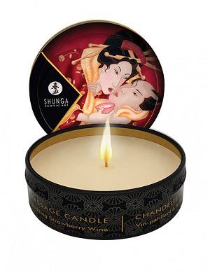 SHUNGA Massage Candle Romance/Sparkl. Strawberry Wine 30ml, 6 pcs