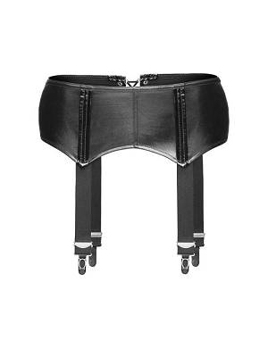 Wetlook Strapsgrtel Schwarz