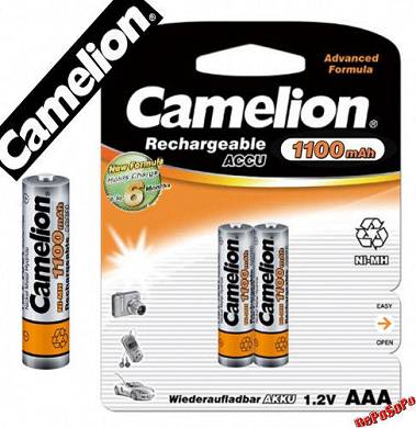 2 x Camelion AAA Akku Batterien 1100 mAh Micro HR03 1.2 V NiMH mit Neuer Formel