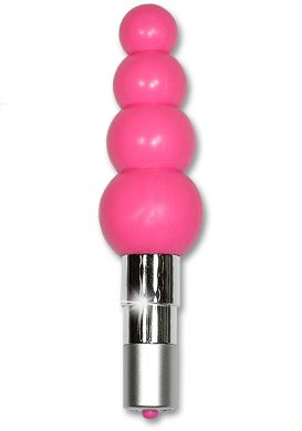 14 x 2 - 3,5 cm Vibrator Beaded Anal Vibe pink