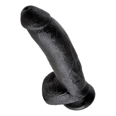 King Cock 23 cm Dildo mit Hoden Schwarz