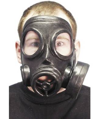 Gasmaske Gas Maske Kostüm - der Partygag - Karneval Fasching Weichgummi
