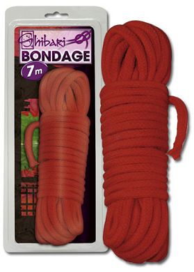 Bondage Seil Shibari rot 7 Meter