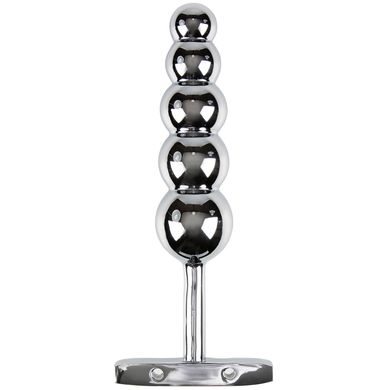 16 x 1,5 - 3,2 cm Sinner Buttplug mit Kugeln silber