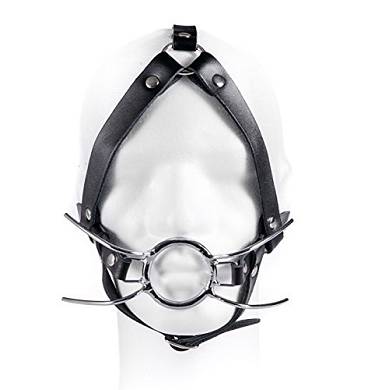 Spidergag O-Ring Mundknebel mit Kopf Harness - Leder befestigung an Ring - Spidergag Spide