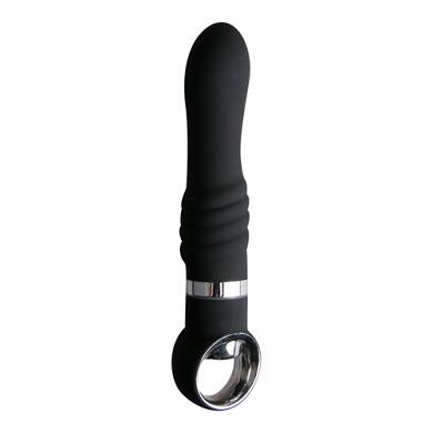 NO.13 Ribbed Pleaser Vibrator - Schwarz