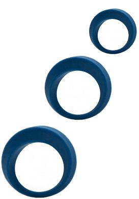 Cockring-Set Silicone Ornament Enhance No. I blue