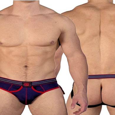GB2 Double O Opening Jock Brief Underwear Purple/Red