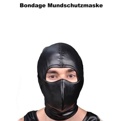 Bondage Mundschutzmaske aus leder