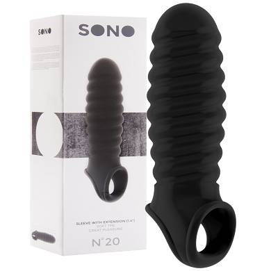 Penis Vergr??erungs-Sleeve schwarz - SONO No.20