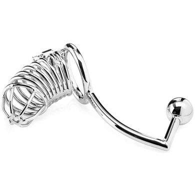 Zenn Asslock with Cockring and Cockcage silver