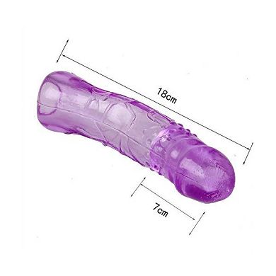 7.1 Zoll Kristall Kondom Penis Vergrößerungs Silikon Extender Eichel Penisring