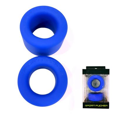 SportFucker Soft Silicone Nutt Job Set blue - Ballstretcher + Cockring