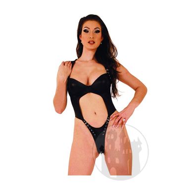 Lederbody mit rundem Bauchausschnitt