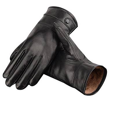 Butterme Herren Winterthermal Wärme Fleece-Futter Lammfell Futter Driving Leder Hands