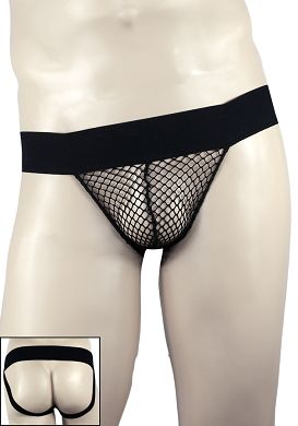 Herren Netz-Jocks schwarz