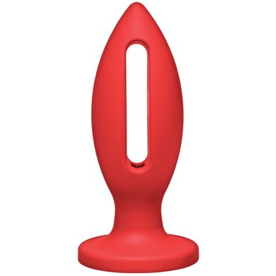 13 x 5 cm KINK by Doc Johnson - Lube Luge - Premium Silicone Buttplug medium red