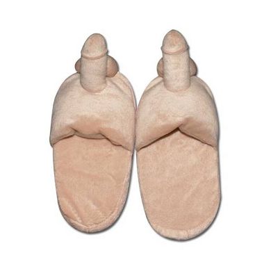 Penis Plüsch-Hausschuhe - Huidkleur