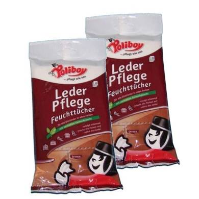 Poliboy feuchte Lederpflege-Tcher Glattleder Pflege 2x 20 Stck #GB R1F1P4