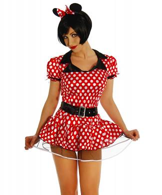 Minnie-Mouse-Kostm rot/wei