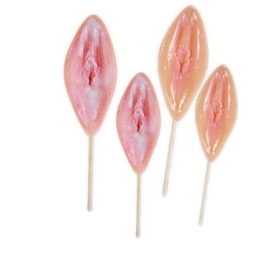 Vagina Lollys 4 Stck - Muschi Lutscher - fr den Junggesellenabschied