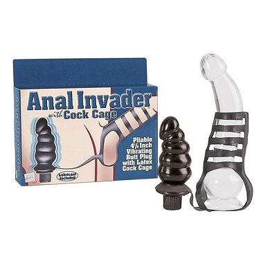 Anal Invader/Cock Cage, schwarz