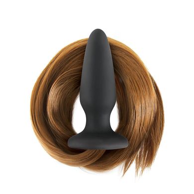 10 x 3,3 cm Filly Tails Chestnut Buttplug mit Schwanz brown