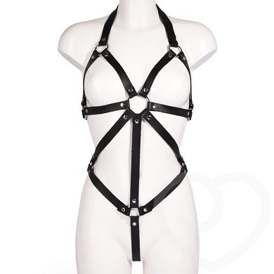 DOMINIX Deluxe Krperharness aus Leder mit offener Brust