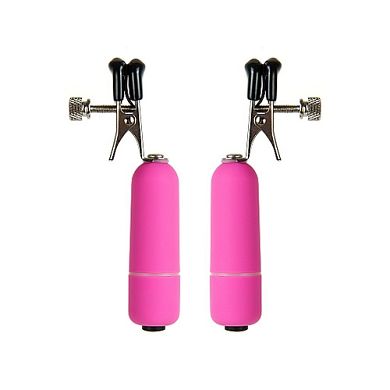 OUCH Nippelklemmen mit Vibration pink