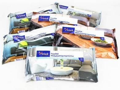 24xFeuchte Möbelreinigungstücher Feuchttücher Reinigungstücher Lederreinigung