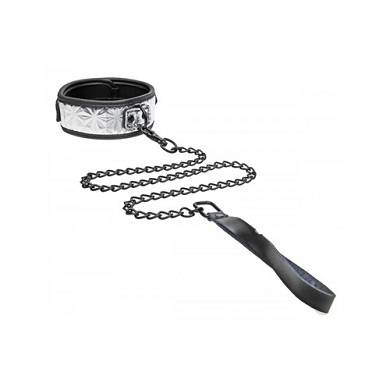 Halsband mit Gurt in Silber
