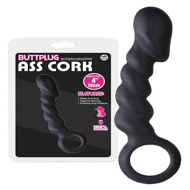 Ass Cork Butt Plug Black