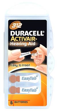 60x DURACELL TYP 312 ACTIVAIR HRGERTEBATTERIEN KNOPFZELLEN --- NEU -- OVP