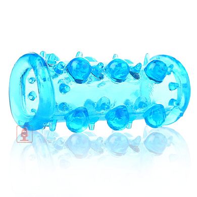 Penishlle Cluster mit dicken Noppen - blau