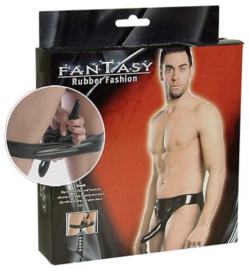 Herren Latexslip mit Plug und Penishlle