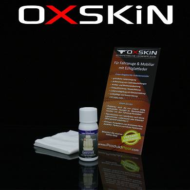 50ml OXSKiN ENTFETTER Reinigungsbenzin+Tuch entfernt Fette & Leder-Pflegemittel