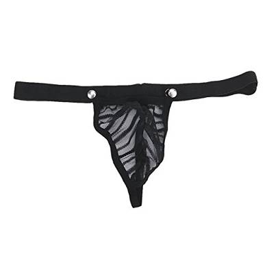 SODIAL(R) Herren G-String Tangas Schluepfer Unterwaesche Jockstrap Netz Pouch w / Snaps Sc